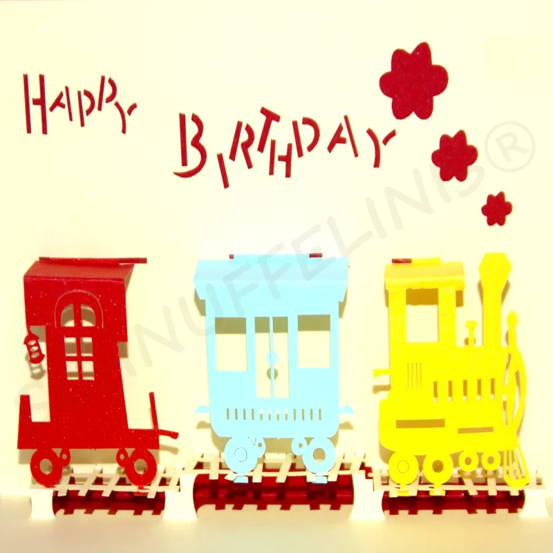 Happy Birthday Card Popup Card Birthday Train