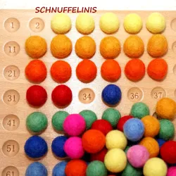 number boards 100, felt balls math montessori toy