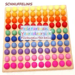 number boards 100, felt balls math montessori toy