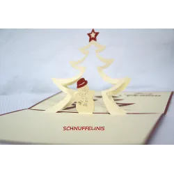Schneemannkarte, Schneemann  Weihnachtskarte, 3D Popup Karte