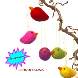 felt birdies, for Mobile, Flower gifts, Baby felt balls mobile