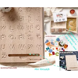 Letter boards, Alphabet tracing board, Montessori toy, stockings