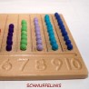 Zahlentafel 1-10 Rechenbrett mit Filzkugeln