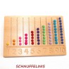 Number boards 1-10 with felt balls