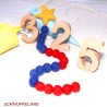 Felt balls rake chain 4