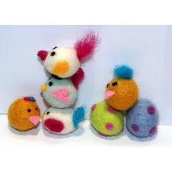 free tutorial, felt balls birdies, Easter tutorial, free felt tutorial