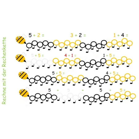 Exercer ses talents de calculateur Chaîne de comptage Abeille Freebies