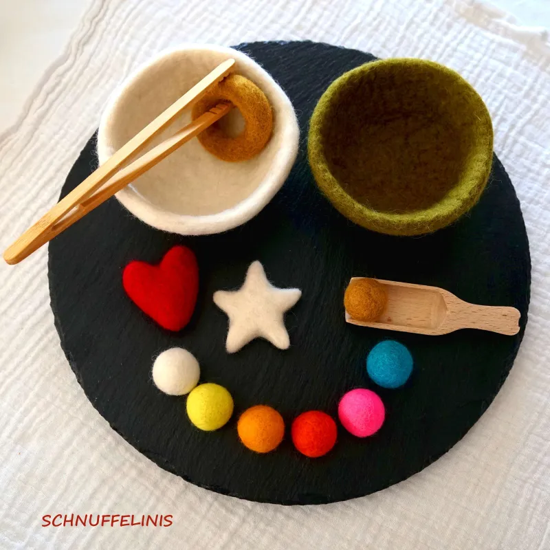 Montessori starter set, felt sorting set, Waldorf material, felt Montessori starter set, felt sorting set, Waldorf material, felt