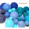 felt balls ocean mix, different sizes felt balls, Baby mobile idea