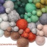 Felt balls 4 sizes mix earthy