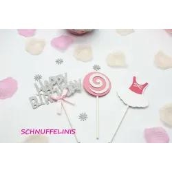 caketopper; cupcake, Mädchen Kuchen, Muffin Deko, Geburtstag