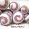 Pastell Filzkugeln, Filzwolle Spiralen, Filz Montessori, Waldorf DIY