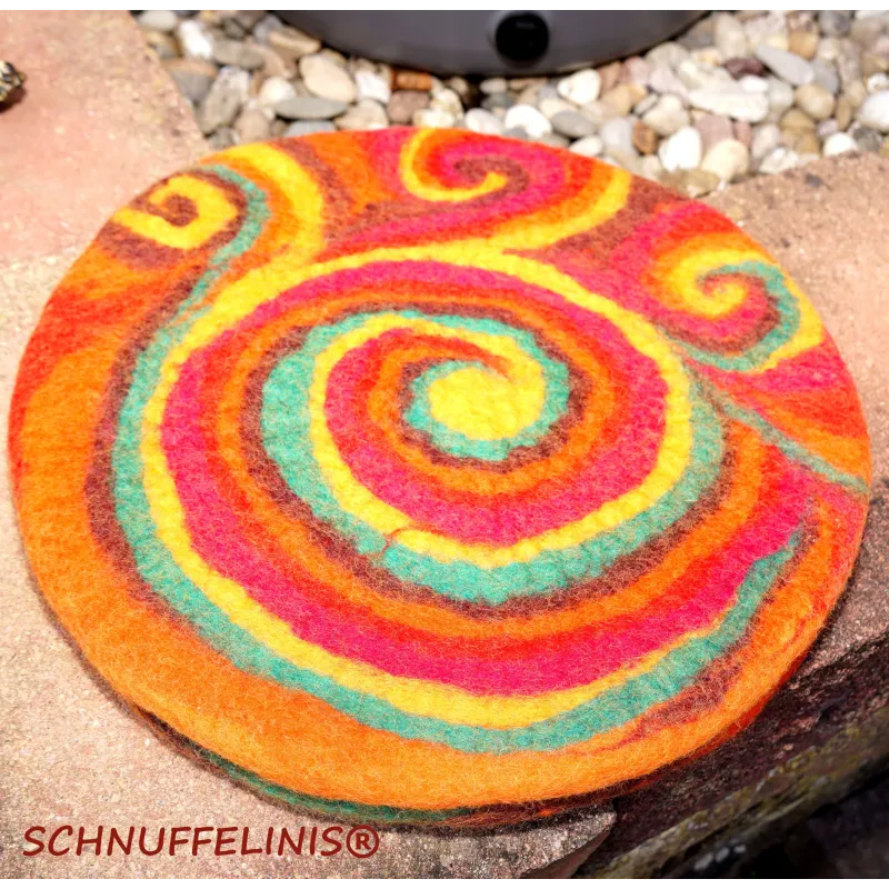 Cuscino di seduta arcobaleno, cuscino di seduta in feltro Cuscino di seduta arcobaleno, cuscino di seduta in feltro