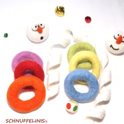 Montessori starter set, Felt rings baby Montessori rings set