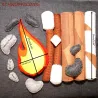 Montessori Lagerfeiur Set, Rollenspiel Marshmellows grillen, Filzfeuer