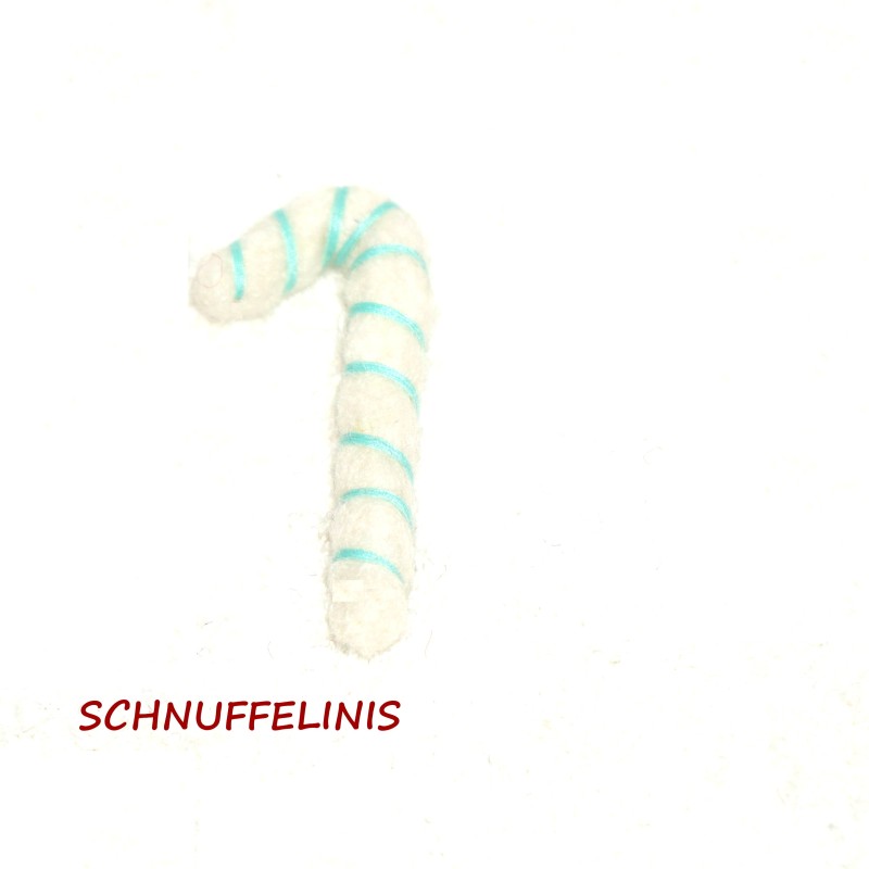 Zuckerstangen gefilzt, Geschenkanhänger Zuckerstange Weihnachten