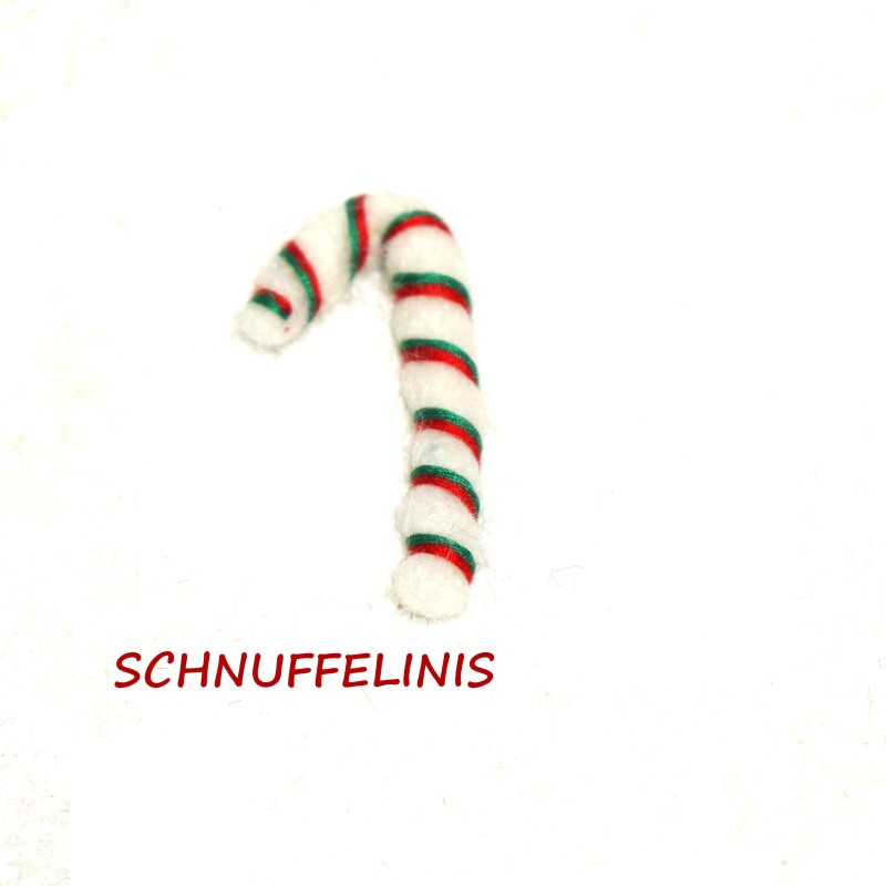 Zuckerstangen gefilzt, Geschenkanhänger Zuckerstange Weihnachten