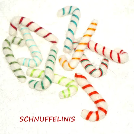 Christmas ornaments, candy cane, felt Christmas cane, swirly candy