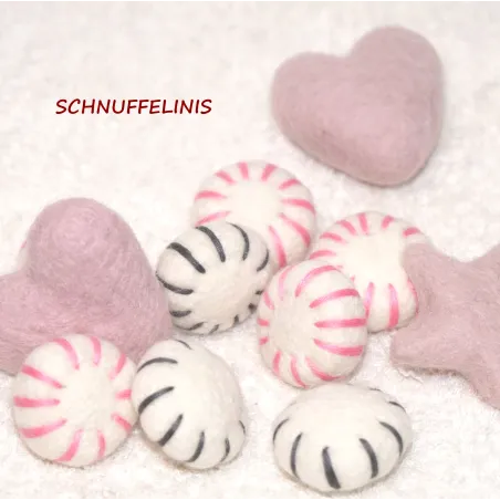 Weihnachtsdeko Pfefferkuchenhaus, Adventskranz Zubehör, Pfefferminz, Filzkugeln