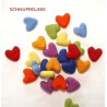 felt hearts, rainbow felt mobile DIY, Schnuffelinis hearts rainbow