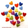 felt hearts, rainbow felt mobile DIY, Schnuffelinis hearts rainbow