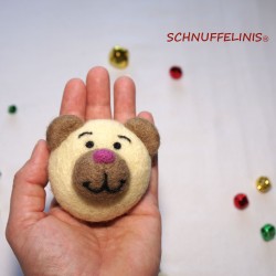 Teddybär Filzwolle Schnuffelinis