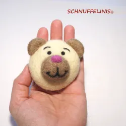 Teddybär aus Filz, Katzenbroschen, Filzwolle Bärchen, Geschenkanhänger