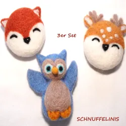 Waldtiere Moible Filzwolle, Broschen Idee, Filzwolle Geschenkanhänger