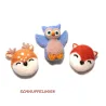 Forest animals, set of 3, made of felted wool as deer fox and owl