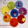 Montessori Spielzeug, Regenbogen Set, Filzkugeln bunt, Baby Geschenk