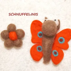 Filz Baby Mobile Schmetterlinge, Filzkugeln Mobile DIY, Baby Geschenk