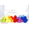 felt balls rainbow