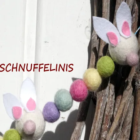 Crafting instructions Easter bunny garland DIY