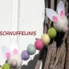 DIY + Tutorial PDF - FREEBIE DIY Easter Bunny felt balls garland