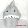 Shark Poncho grey + Embroidery