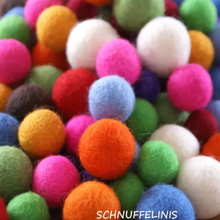 Filz Großpackung, Sonderangebot Filzkugeln Bastelpaket, Filz Mix bunt