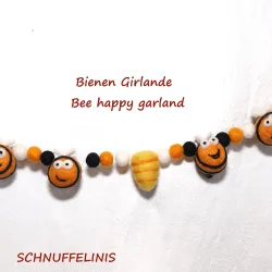 Bienen Girlande, Baby Montessori Dekokette, Honigbiene Waldorf