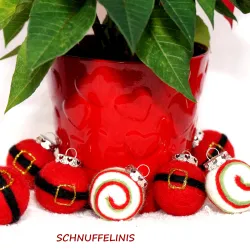 christmas elf, felt balls Christmas design, Christmas felt , wool balls, Schnuffelinis