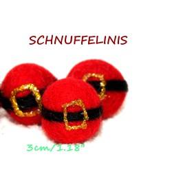 Weihnachtsmann Kugeln aus Filz, Filzkugeln Weihnachtsbaum