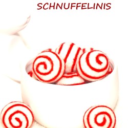 Filzkugeln weiss rot Mix