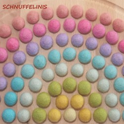 Filzkugeln Set Regenbogen pastell