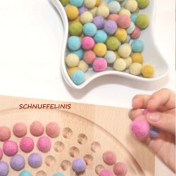 Filzkugeln Set Regenbogen pastell