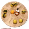 Montessori bamboo plate, Baby Montessori idea, sorting Waldorf