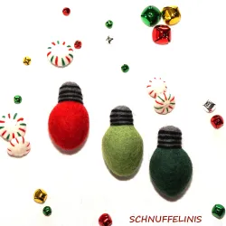 Filz Glühbirnen, Lichterkette Filz, Weihnachten Filzkugeln DIY Idee