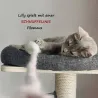 Topo di feltro giocattolo per gatti grigio