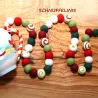 Christbaumschmuck Kinder, Weihnachtskette verschenken, Filzgirlande