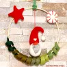 Christmas door hanging, cozy window decor, Christmas elf & gnome loop