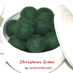 felt christmas garland, Christmas felt , wool balls, 100% wool, Schnuffelinis