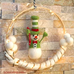 Christmas snowman door hanging