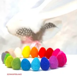 kleine bunte Ostereier, Filzeier Osterdeko freie Farbwahl, Eier gefilz